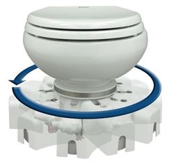 Orbit Toilet with rotating base in white