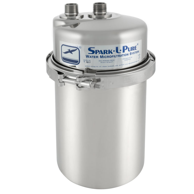 Spark-L-Pure-Housing- 3/4" port 100060 General Ecology Spark-L-Pure Microfilter Stainless Housing