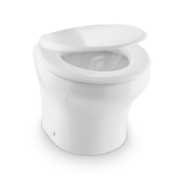 Dometic 8100 Series RV and Boat Toilet - Lid Up Dometic 8100 Series RV and Boat Toilet - Lid Up