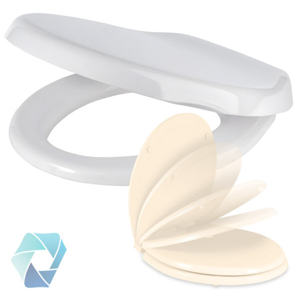 385311619 Dometic Slow Close Toilet Seat White and Bone Dometic Slow Close Toilet Seat - Aquastar Distributors