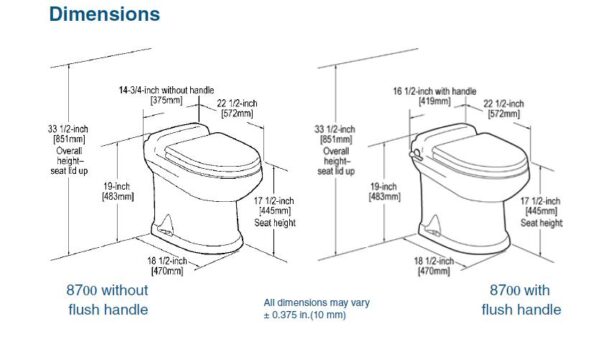 8700 Dimensions 8700 Dimensions