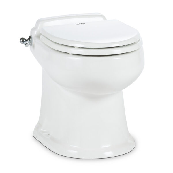 Dometic MasterFlush 8740 Toilet White Lever Flush - 8700 Series Toilets Aquastar Distributors Dometic MasterFlush 8740 Toilet White Lever Flush