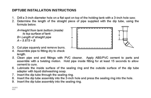 600343903 Diptube instr Universal Dip-Tube for Tank Discharge