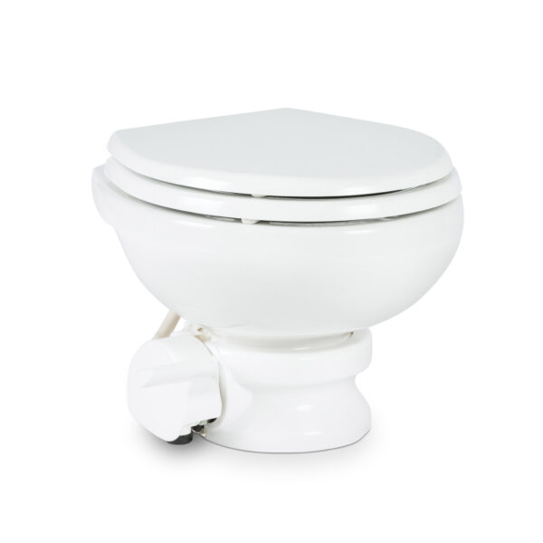 Dometic Low Rise Vacuflush 5006 White Toilet - 5000 Series Low Rise Dometic Vacuflush 5006 White Color Toilet