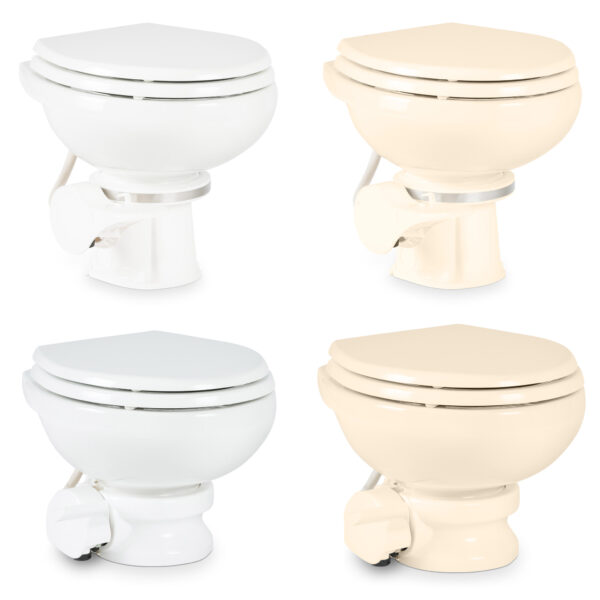 Dometic Vacuflush 5148 Mid and 5006 Low in White or Bone Dometic Vacuflush 5000 Series Toilets - Mid and Low in White or Bone