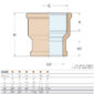 Guidi Female to Female Reducing Coupler Bronze Pipe Fitting - Size Chart and Diagram