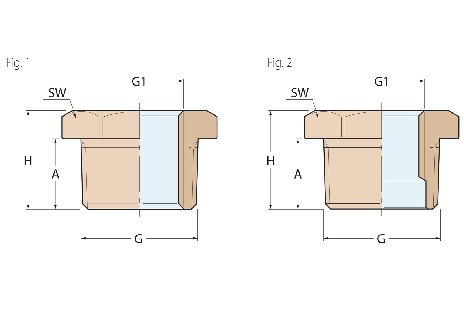 Guidi Male-Female Bushing Bronze Pipe Fitting 0241B (Sizes)