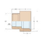 Guidi Male to Female Extension Bronze Pipe Fitting 0550B-01 Dimensions Diagram