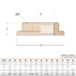 Guide Flanged Lock Nut Bronze Pipe Fitting 1276-02 Sizing Chart and Dimensions Diagram
