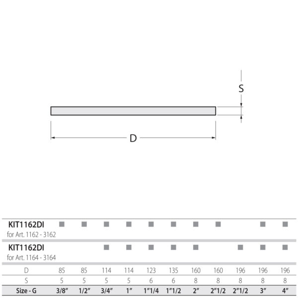 Guidi Transparent Polycarbonate Cover for Water Strainers KIT1162DI-01 - Dimensions - Aquastar Distributors Guidi Transparent Polycarbonate Cover for Water Strainers KIT1162DI-01 - Dimensions