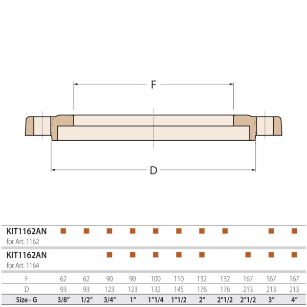 Guidi Water Strainer Rin KIT1162AN-01 Dimensions and Sizing Chart Guidi Water Strainer Rin KIT1162AN-01 Dimensions
