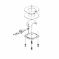 Dometic Plastic Pedal Toilet Rebuild Kit 4471014045 exploded parts diagram - floor flange seal, gasket rings, lever cartridge, and mounting hardware