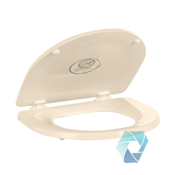 385312205 Dometic Concerto Slow-Close Toilet Seat for 3000, 8700, 4300 and 4400 Series Toilets - Bone, Open Dometic Concerto Slow-Close Toilet Seat for 3000, 8700, 4300 and 4400 Series Toilets - Bone, Open